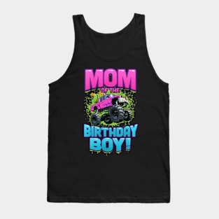 Womens Monster Truck Mom Of The Birthday Boy Tank Top